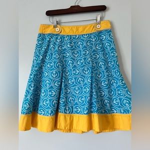 LL Bean anchor print skirt